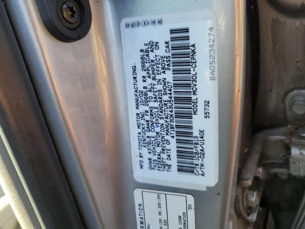 2003 TOYOTA CAMRY