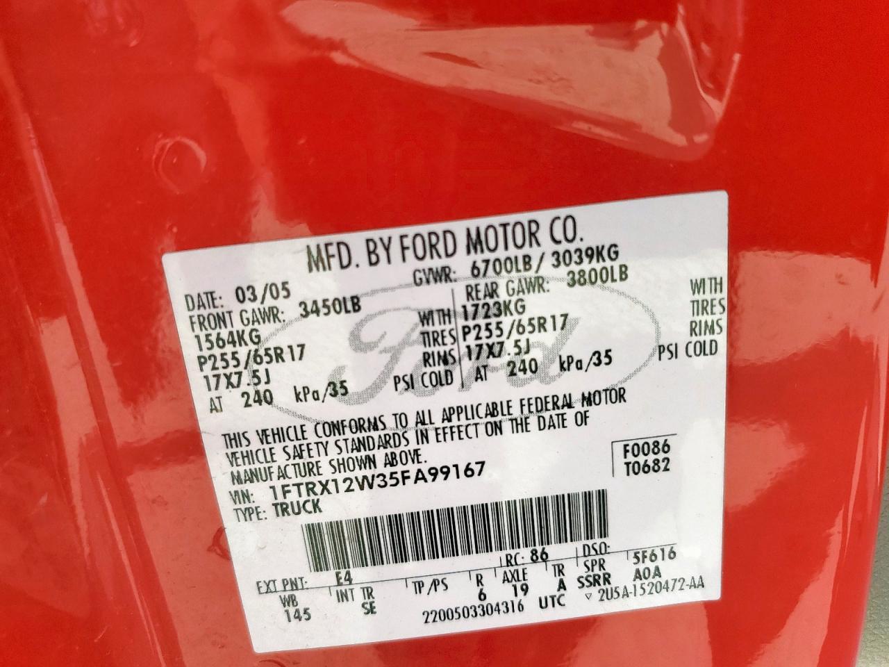 2005 FORD F-150