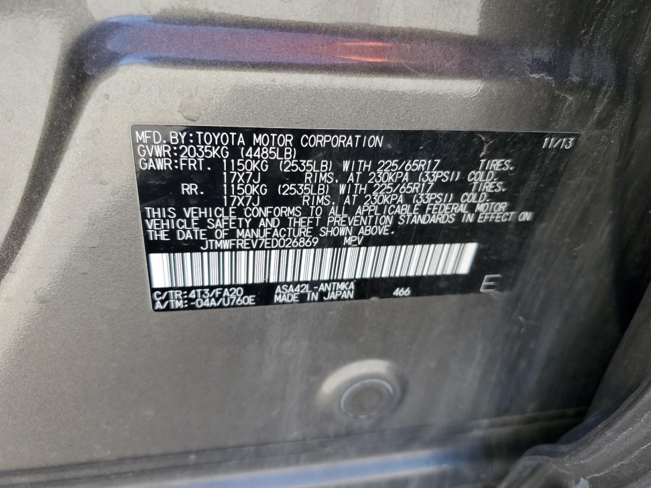 2014 TOYOTA RAV4