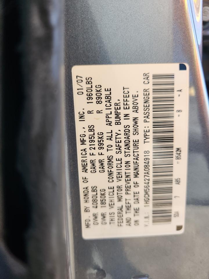 2007 HONDA ACCORD