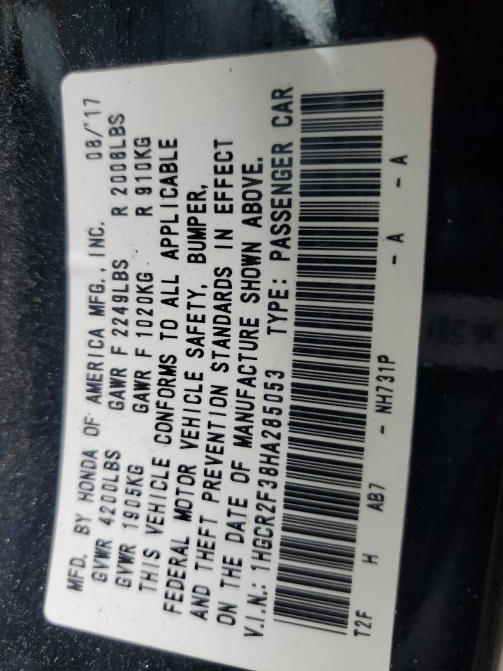 2017 HONDA ACCORD