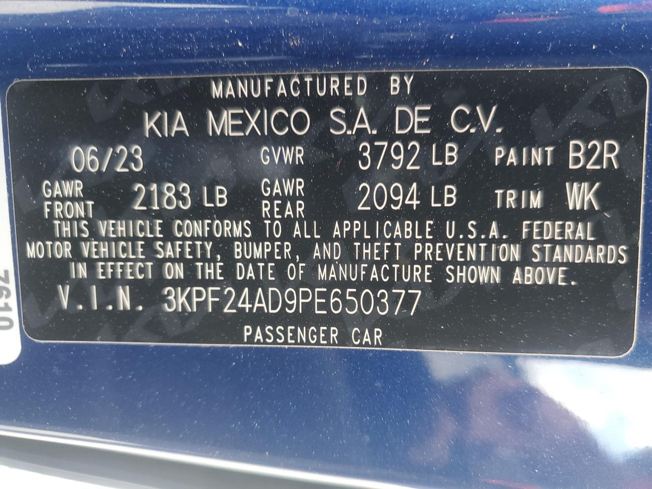 2023 KIA FORTE