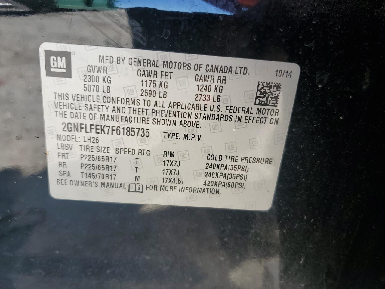 2015 CHEVROLET EQUINOX