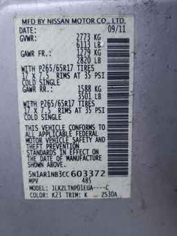 2012 NISSAN PATHFINDER