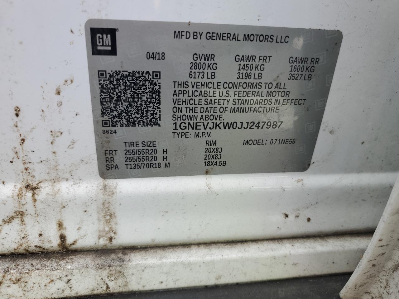 2018 CHEVROLET TRAVERSE