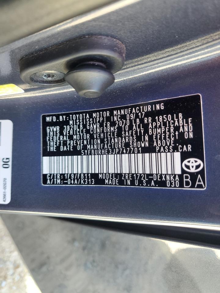 2018 TOYOTA COROLLA