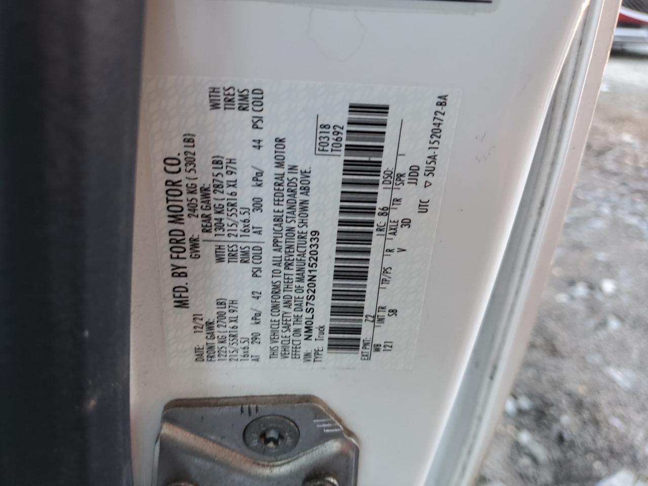 2022 FORD TRANSIT CONNECT