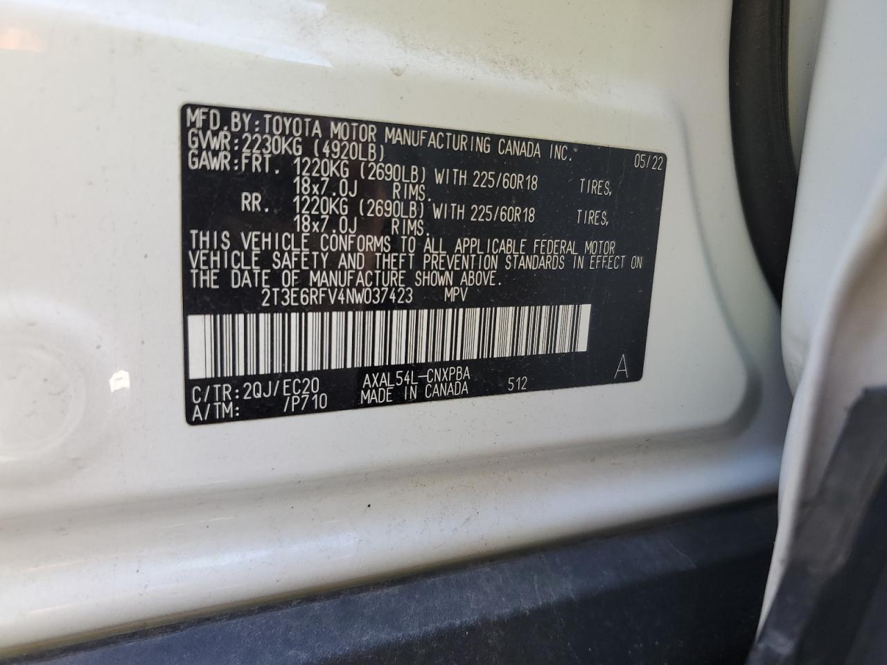 2022 TOYOTA RAV4