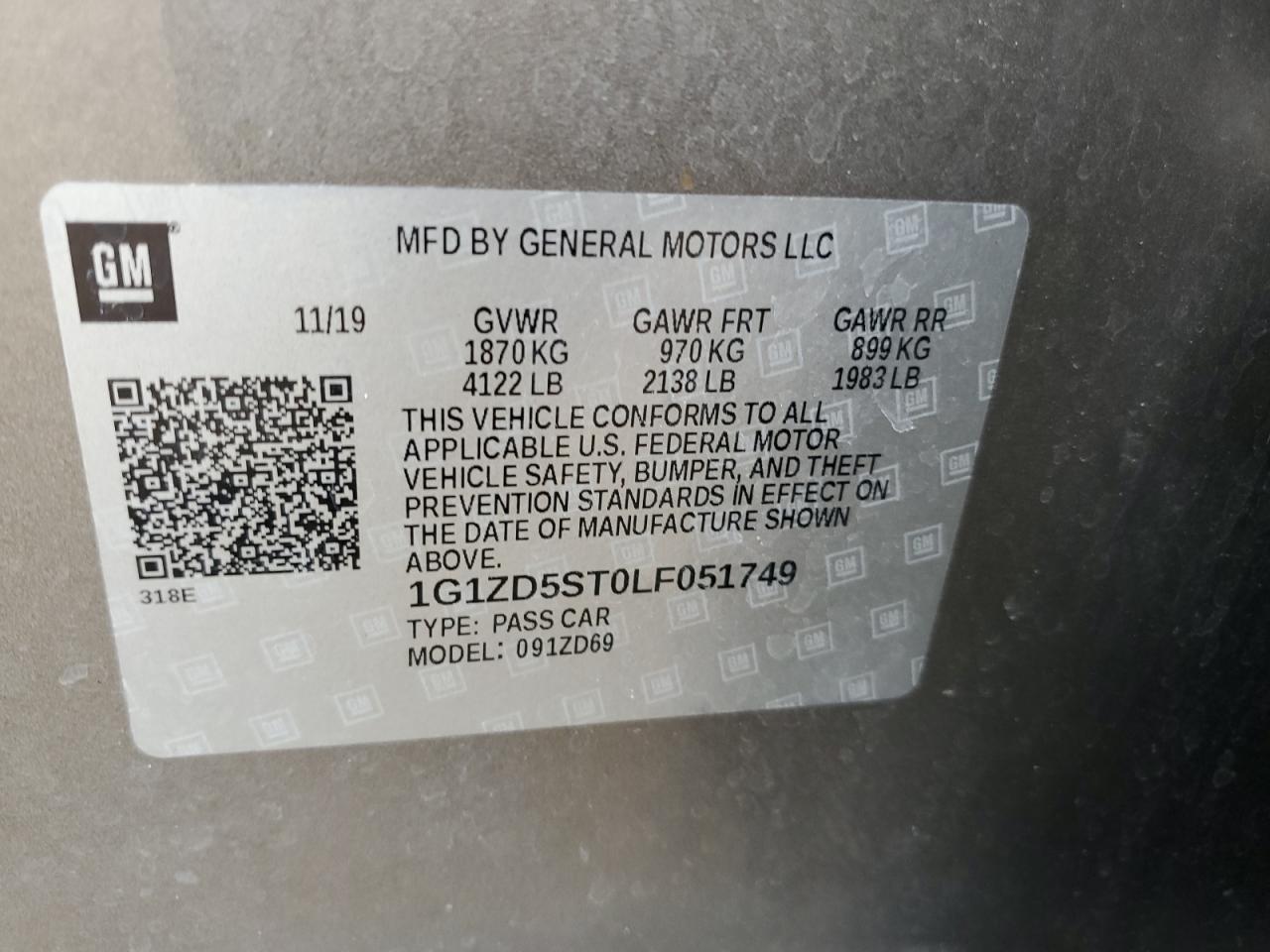 2020 CHEVROLET MALIBU