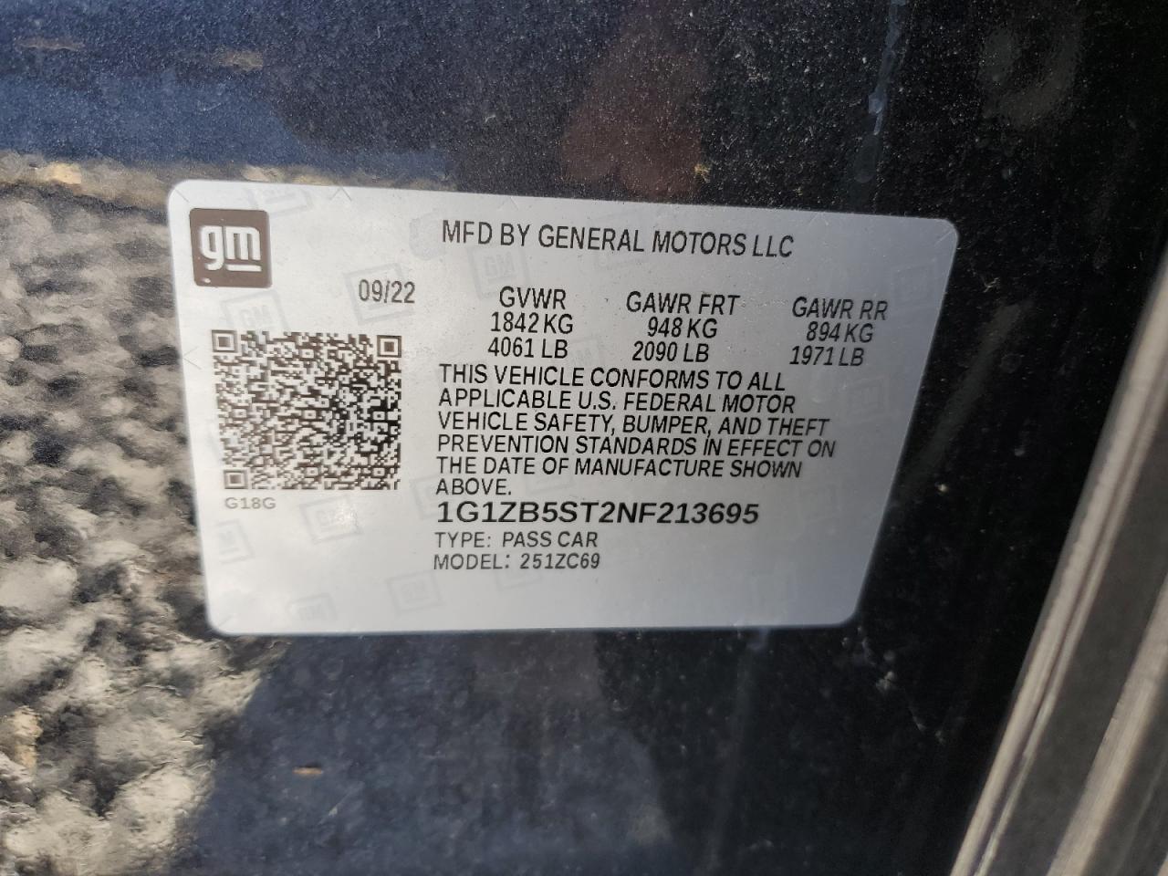 2022 CHEVROLET MALIBU