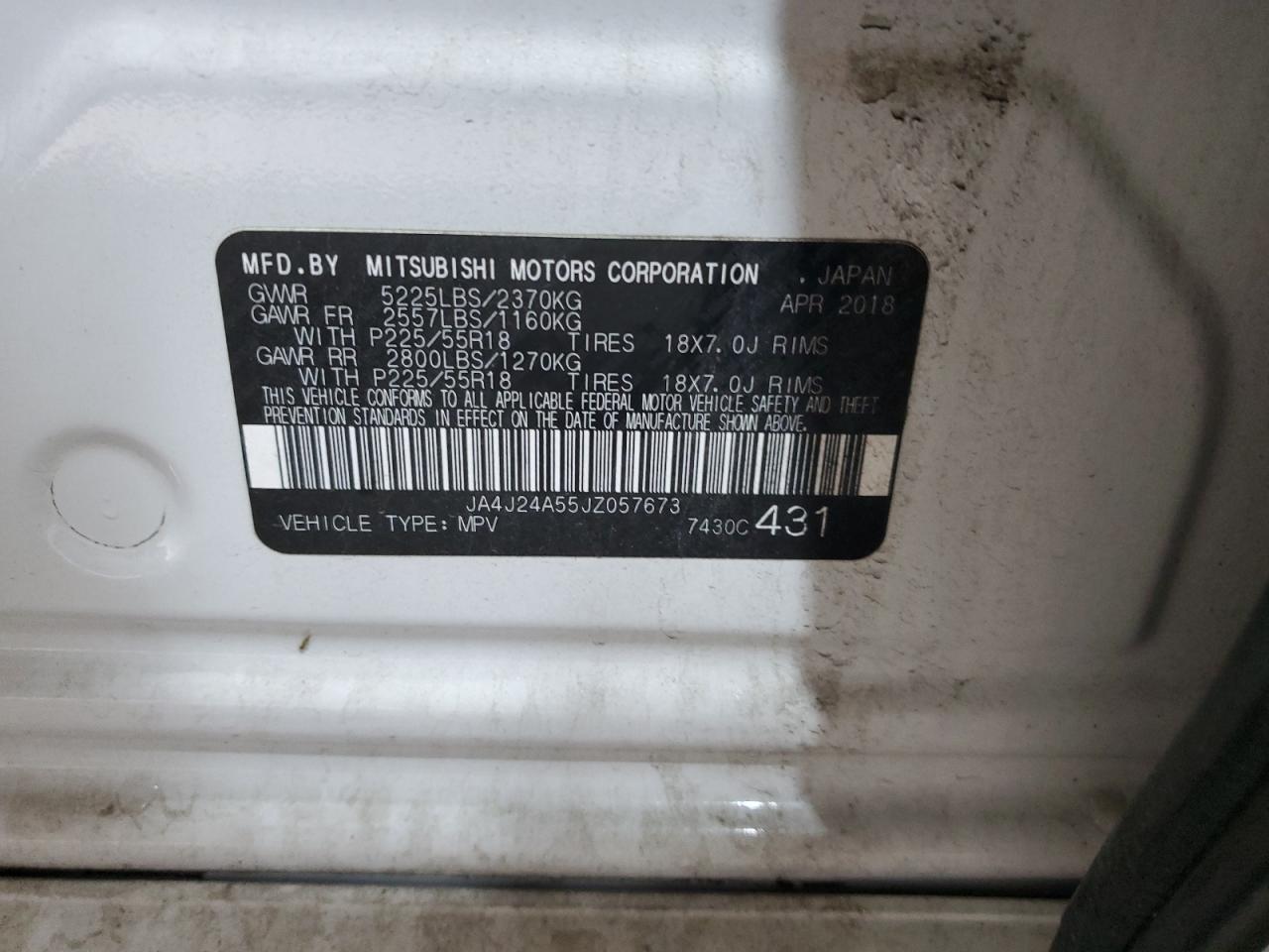 2018 MITSUBISHI outlander