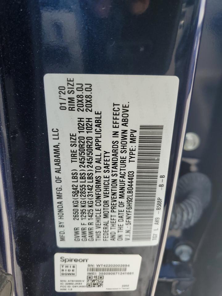 2020 HONDA PILOT