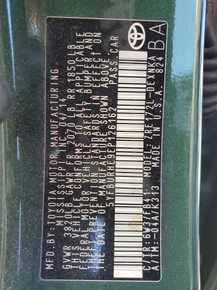 2014 TOYOTA COROLLA