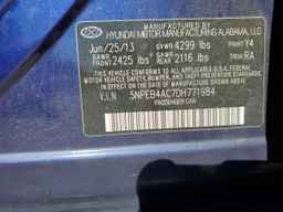 2013 HYUNDAI SONATA