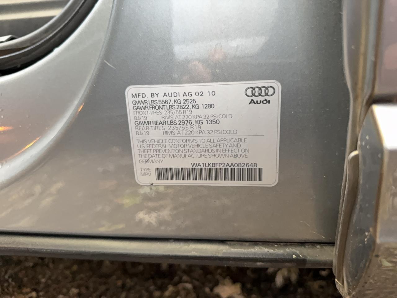 2010 AUDI Q5