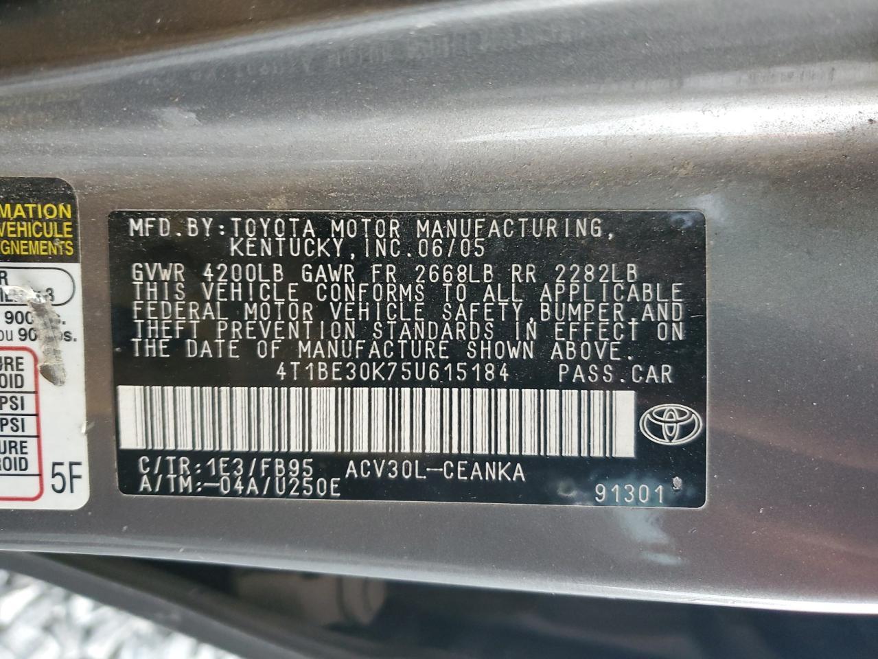 2005 TOYOTA CAMRY