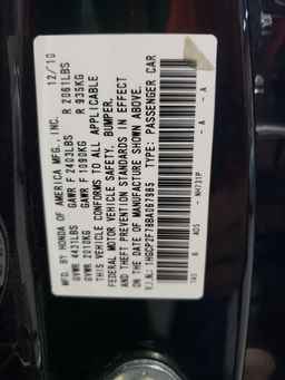 2011 HONDA ACCORD