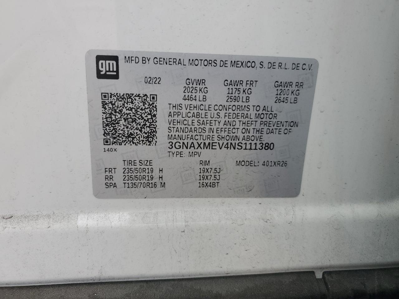 2022 CHEVROLET EQUINOX