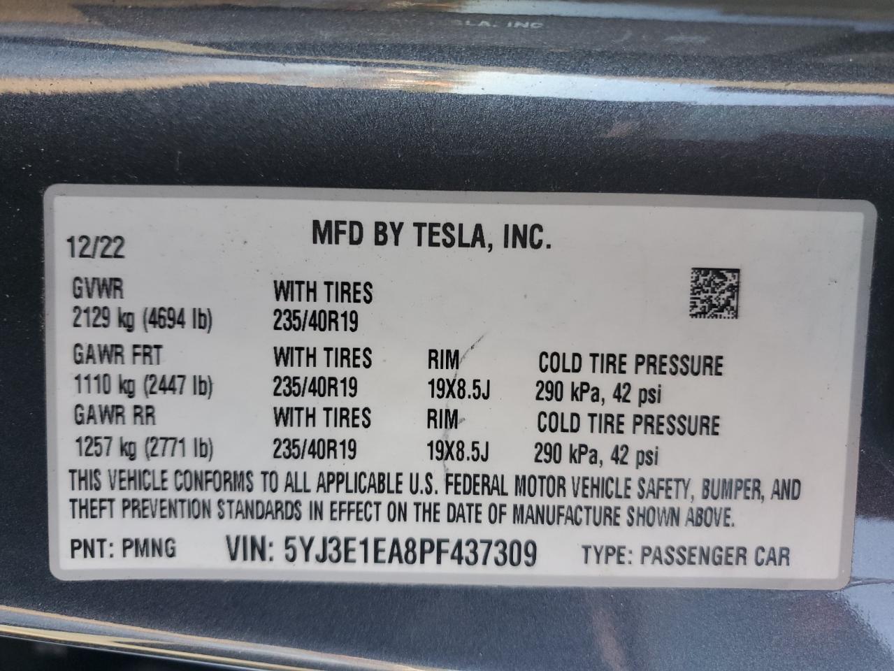 2023 TESLA MODEL 3
