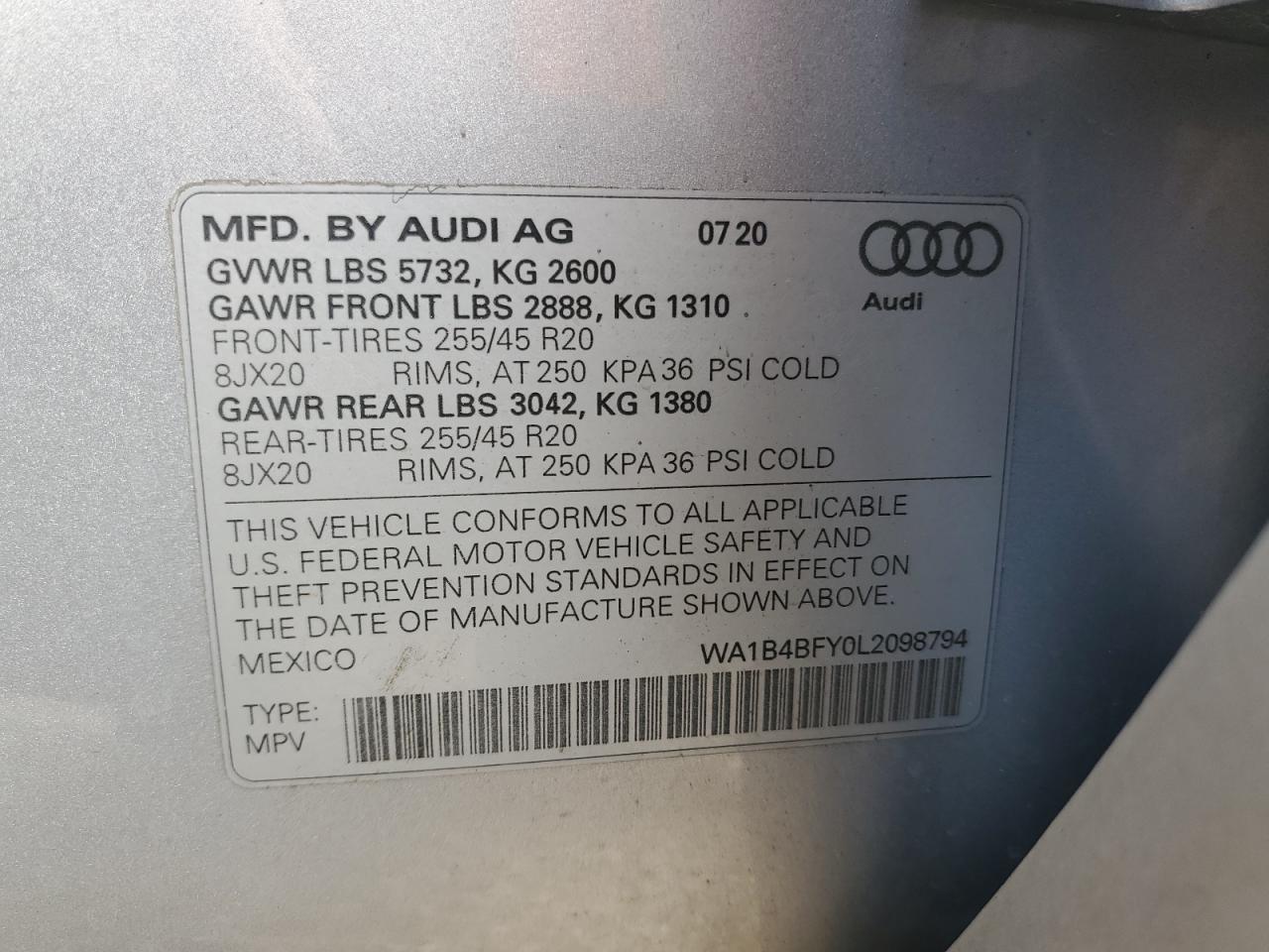 2020 AUDI SQ5