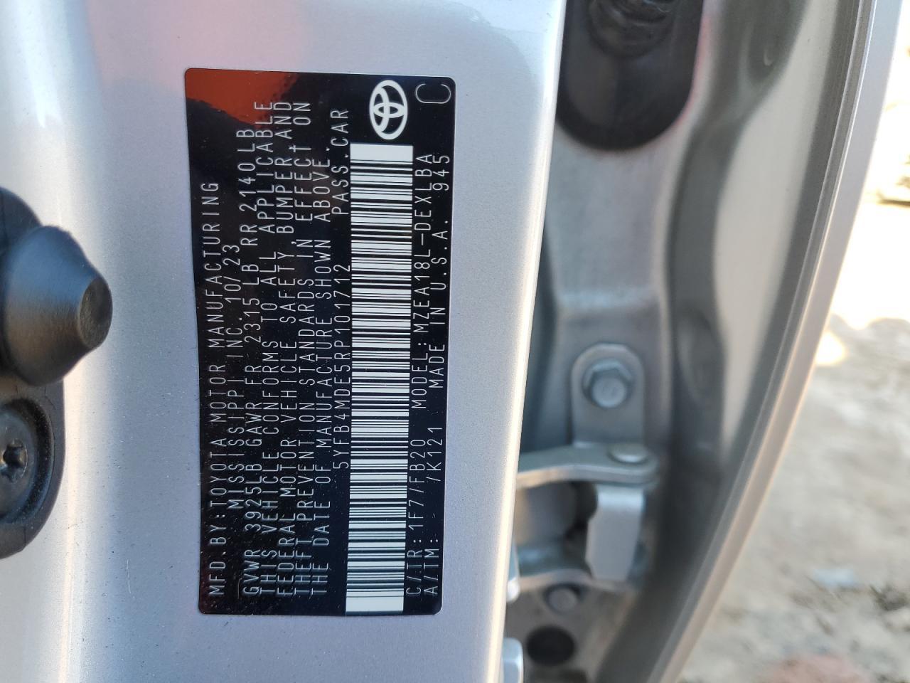 2024 TOYOTA COROLLA