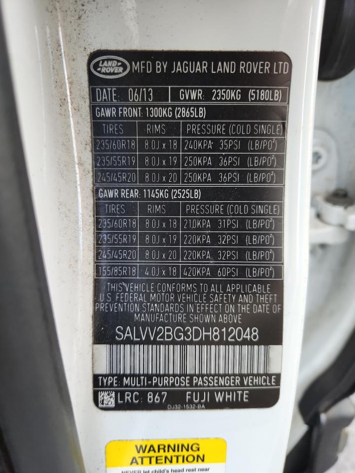 2013 LAND ROVER RANGE ROVER EVOQUE