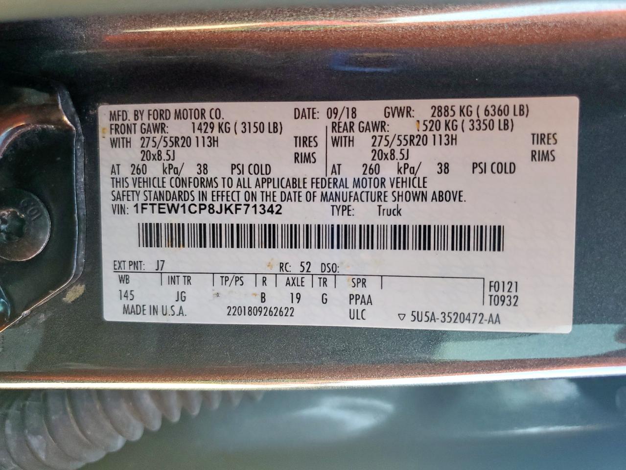 2018 FORD F-150
