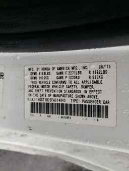 2015 HONDA ACCORD