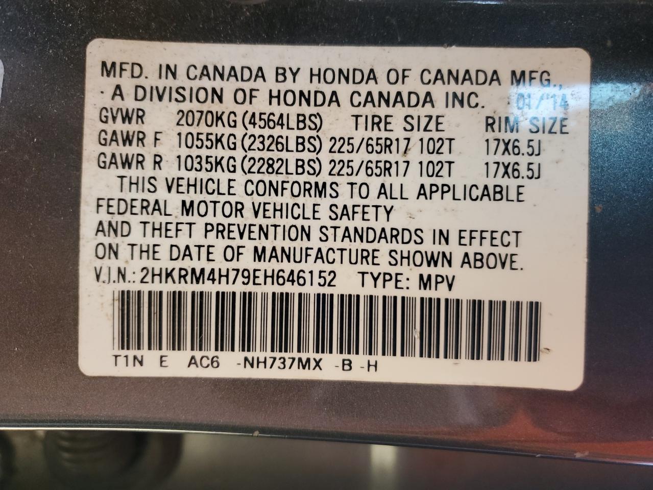 2014 HONDA CR-V