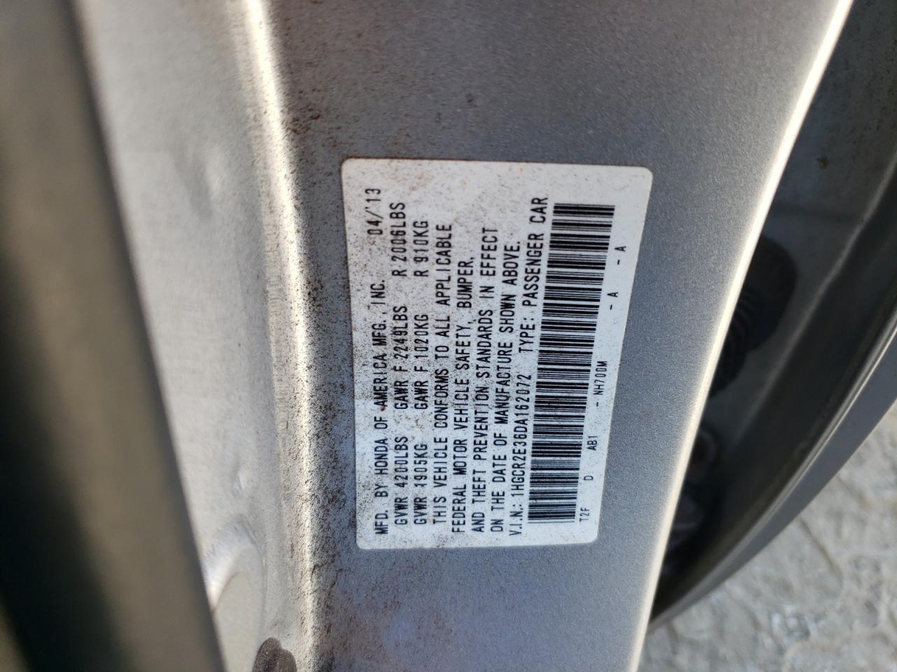 2013 HONDA ACCORD