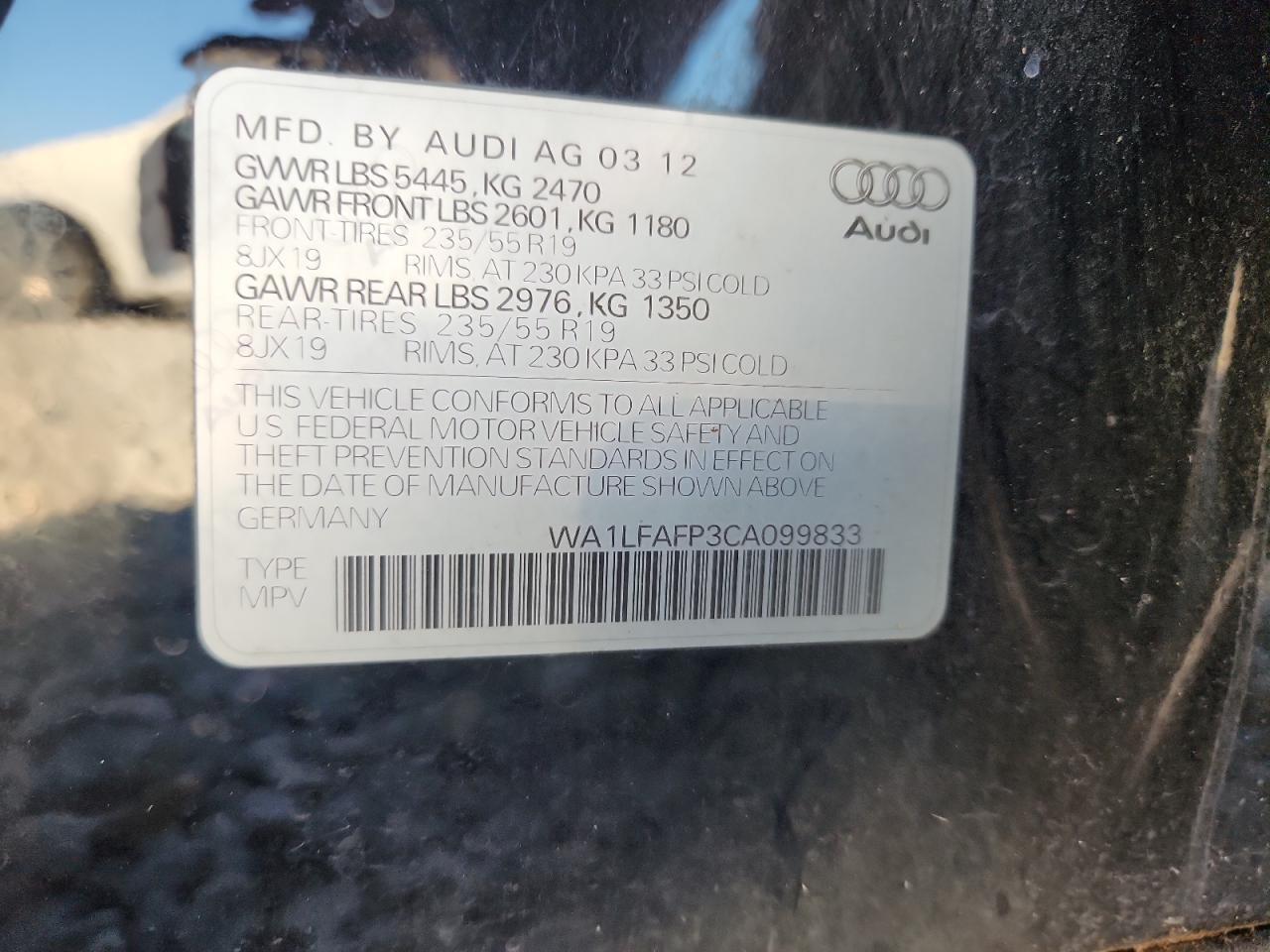 2012 AUDI Q5
