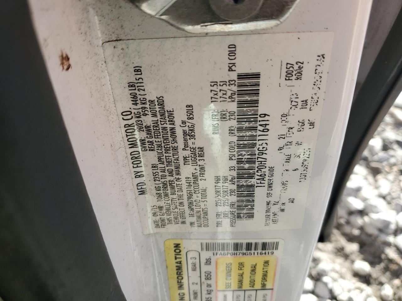 2016 FORD FUSION