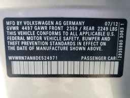 2013 VOLKSWAGEN CC