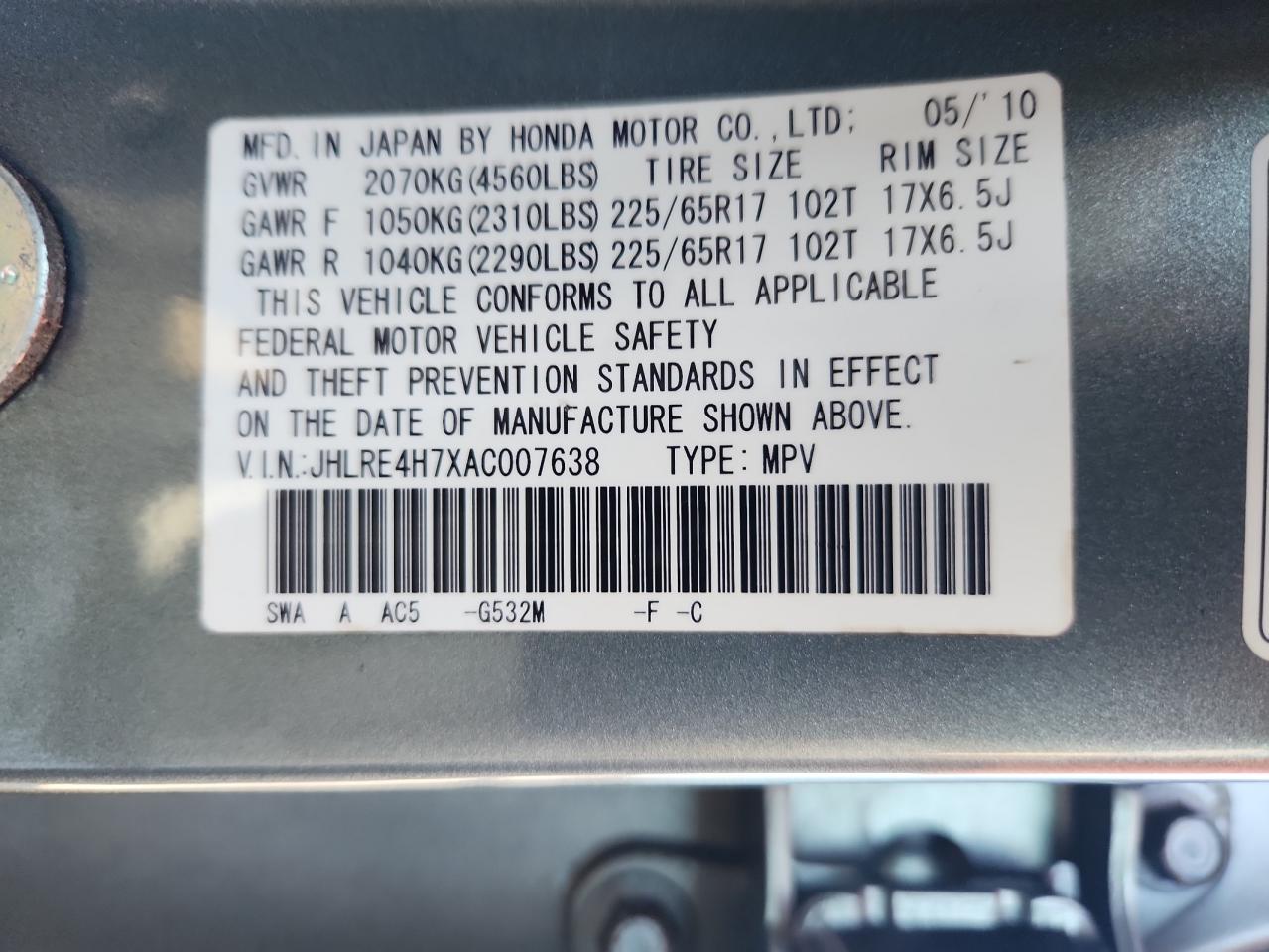 2010 HONDA CR-V