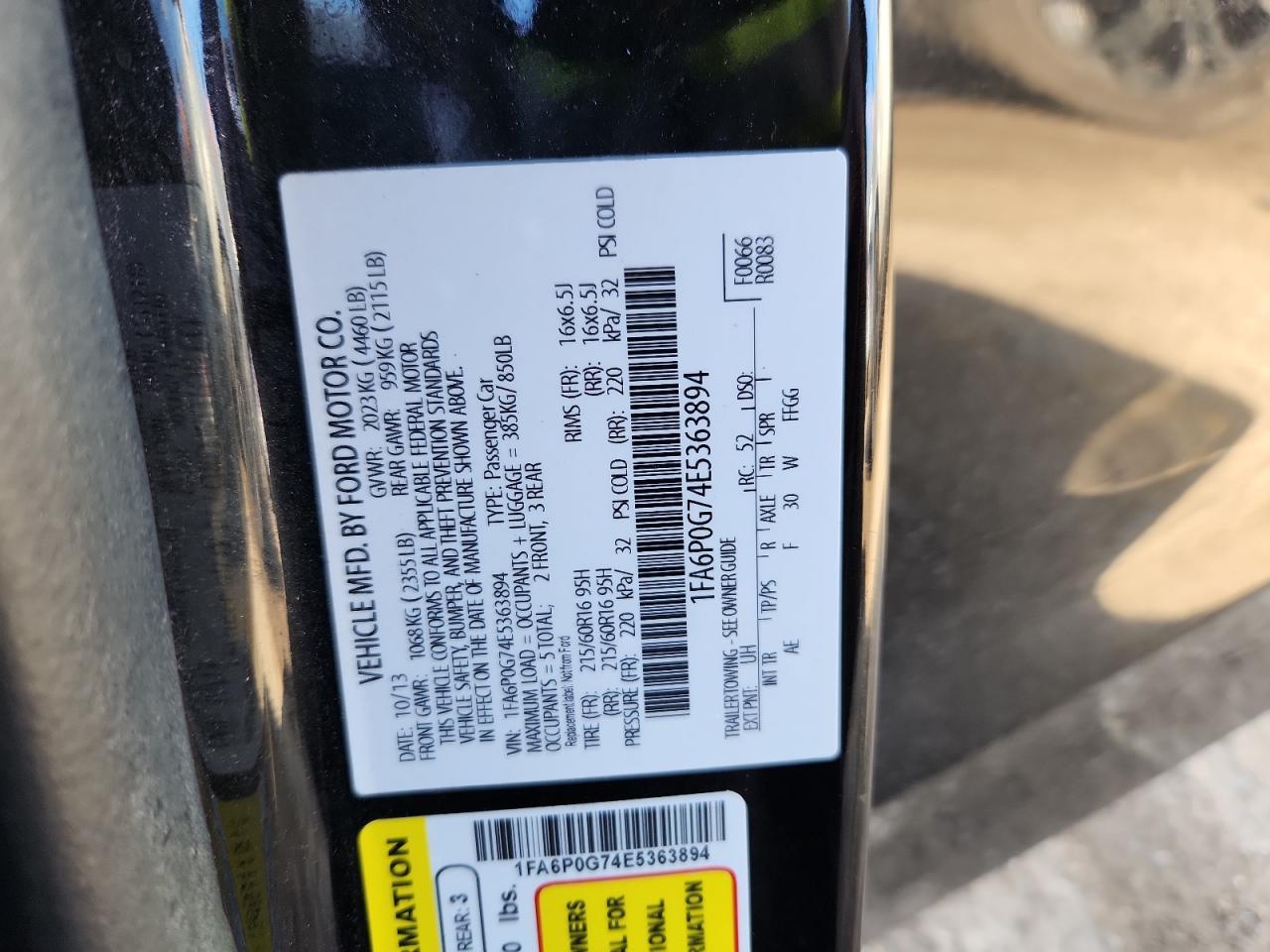 2014 FORD FUSION