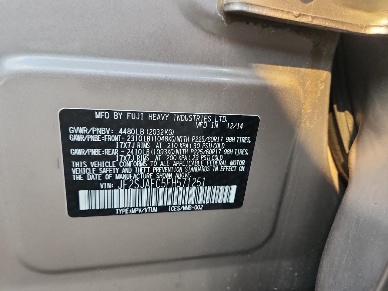 2015 SUBARU FORESTER
