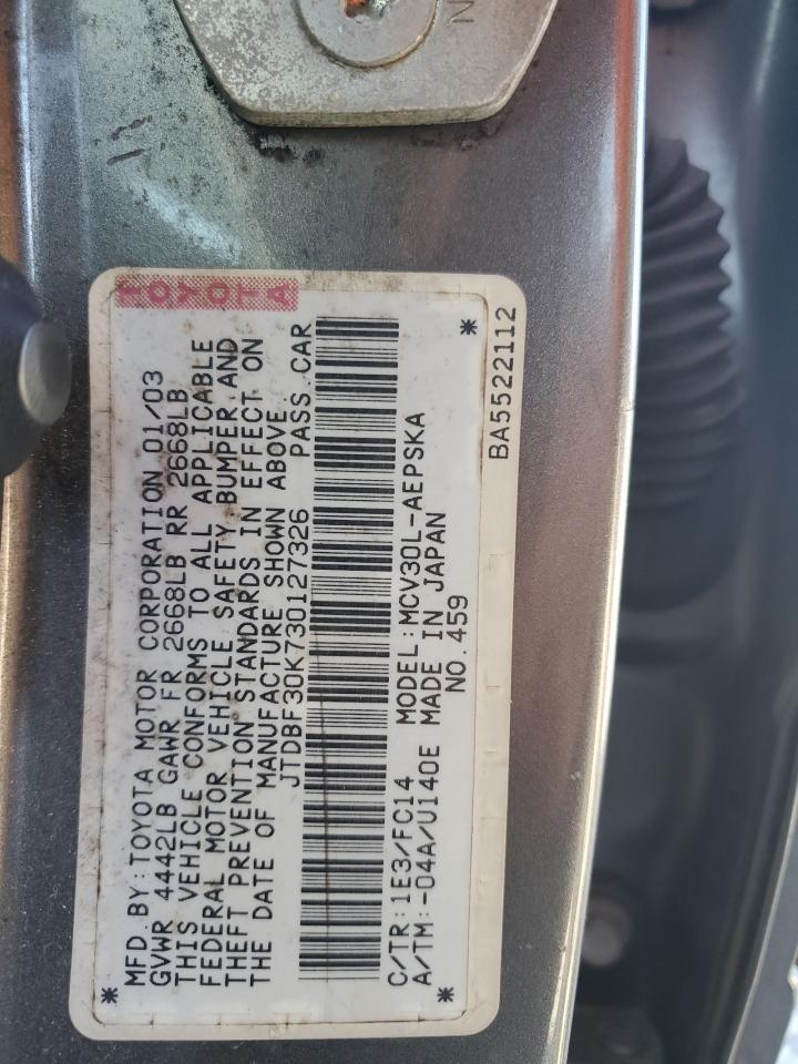 2003 TOYOTA CAMRY