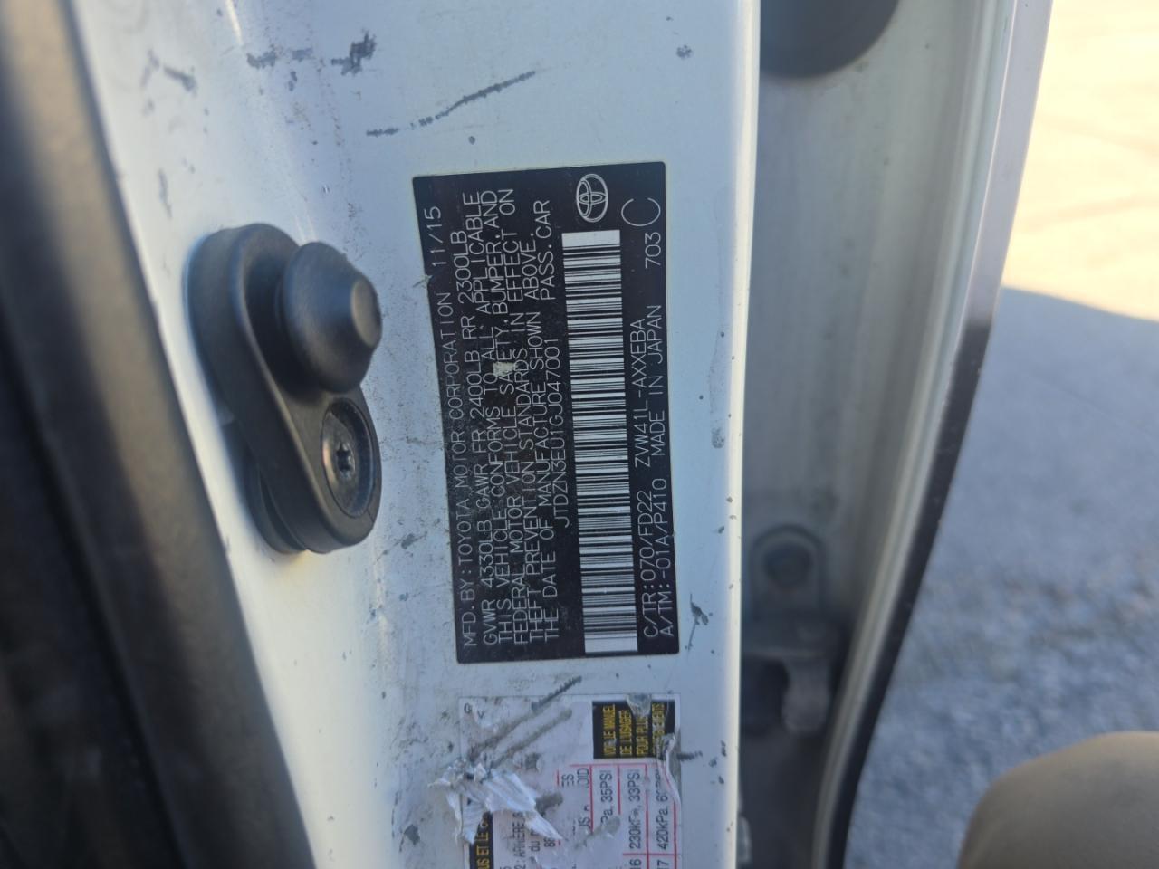 2016 TOYOTA PRIUS V