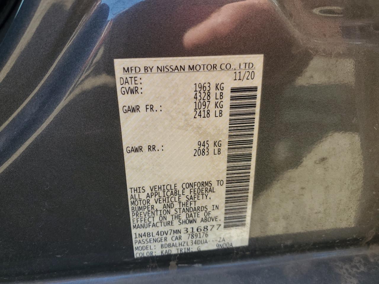 2021 NISSAN ALTIMA