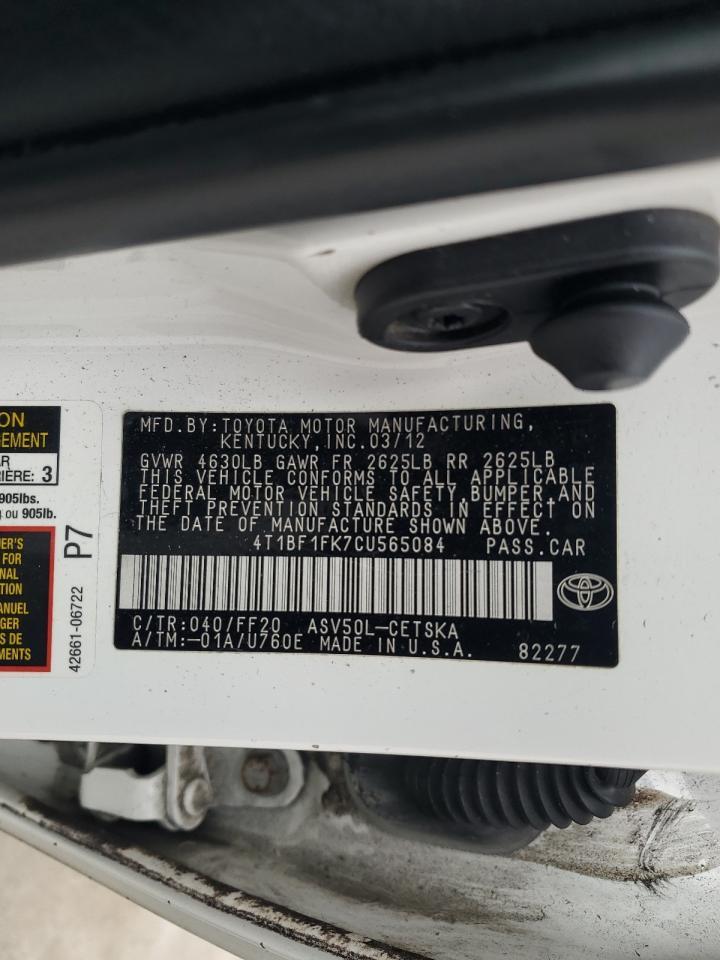 2012 TOYOTA CAMRY