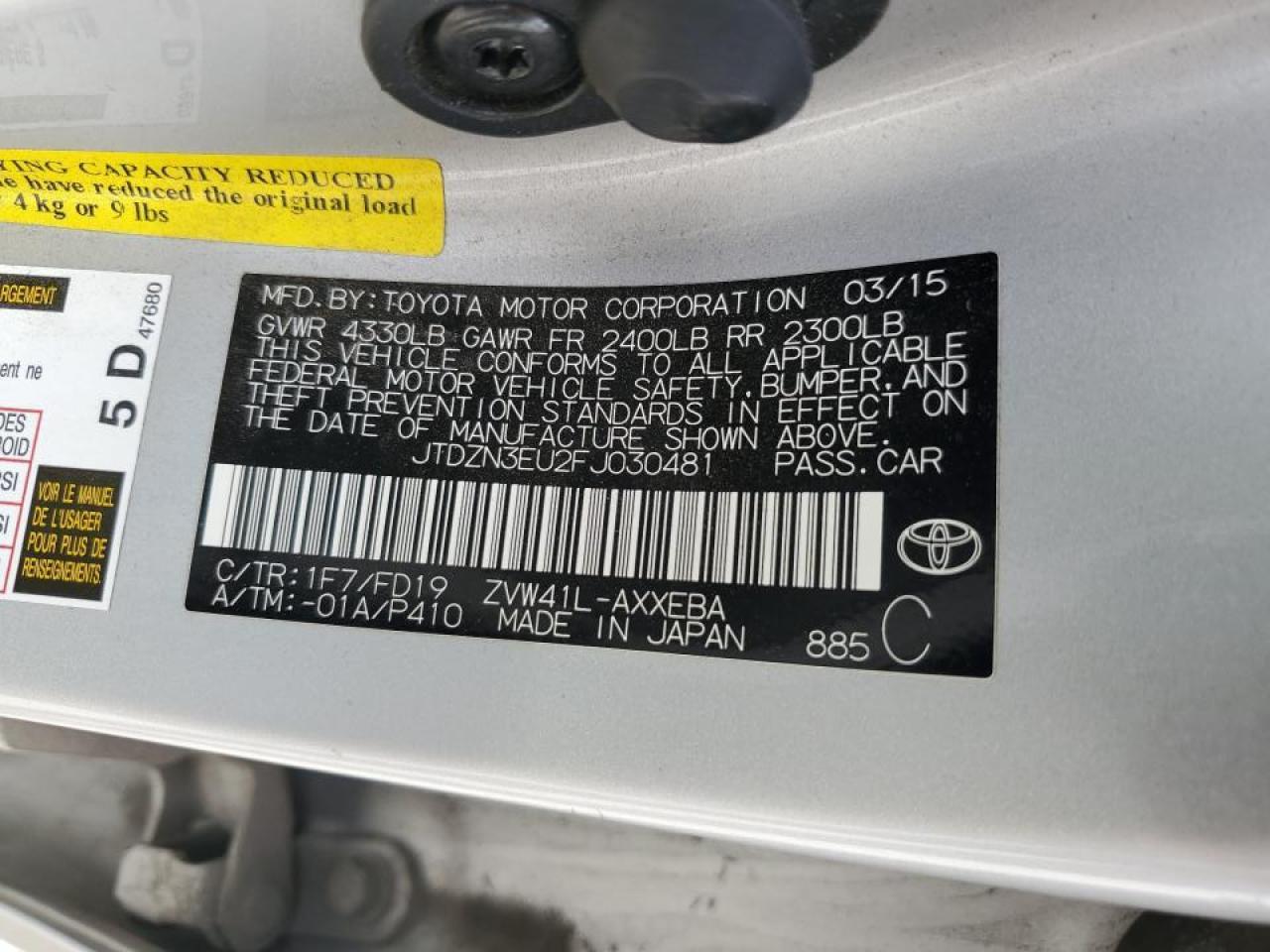 2015 TOYOTA PRIUS V