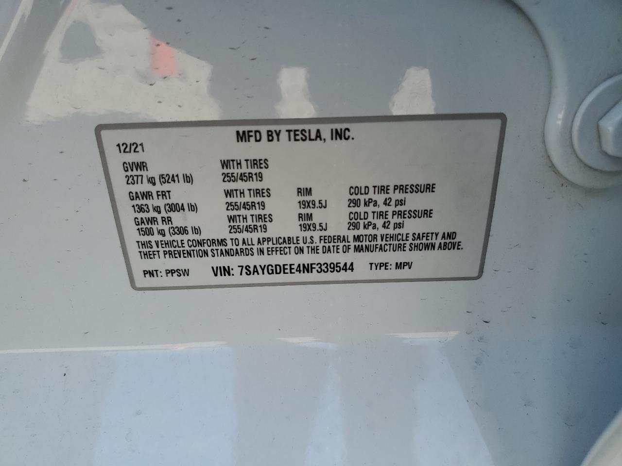 2022 TESLA MODEL Y