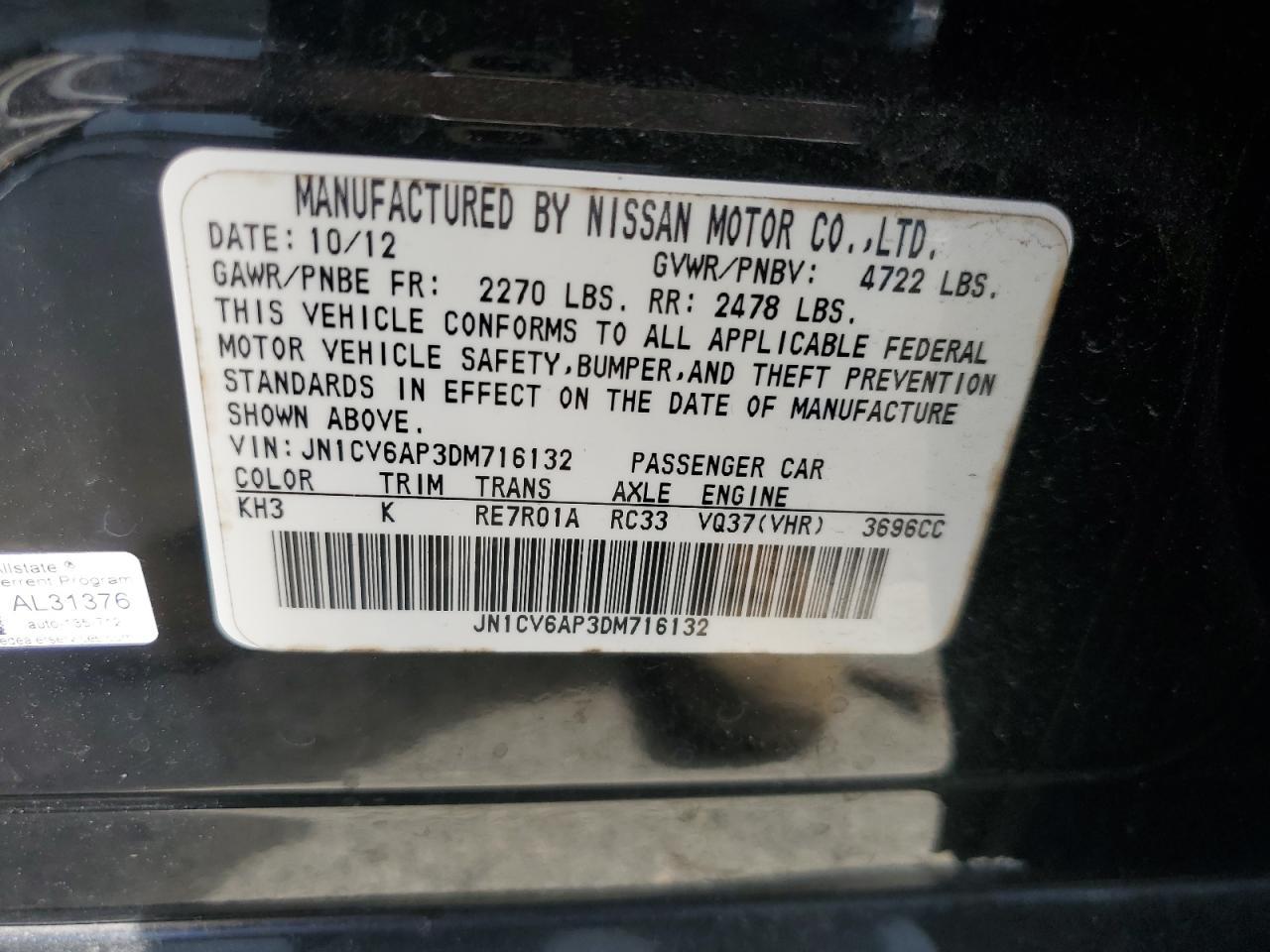 2013 INFINITI G37