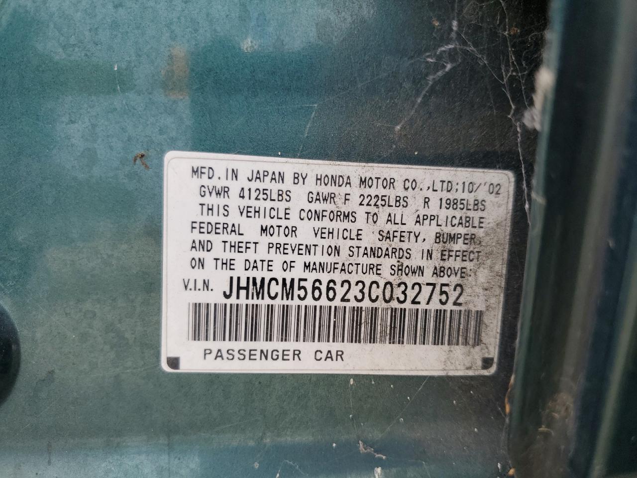 2003 HONDA ACCORD