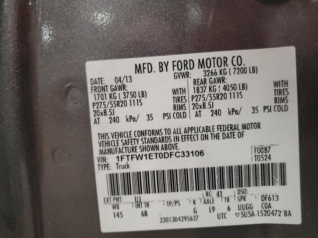 2013 FORD F-150