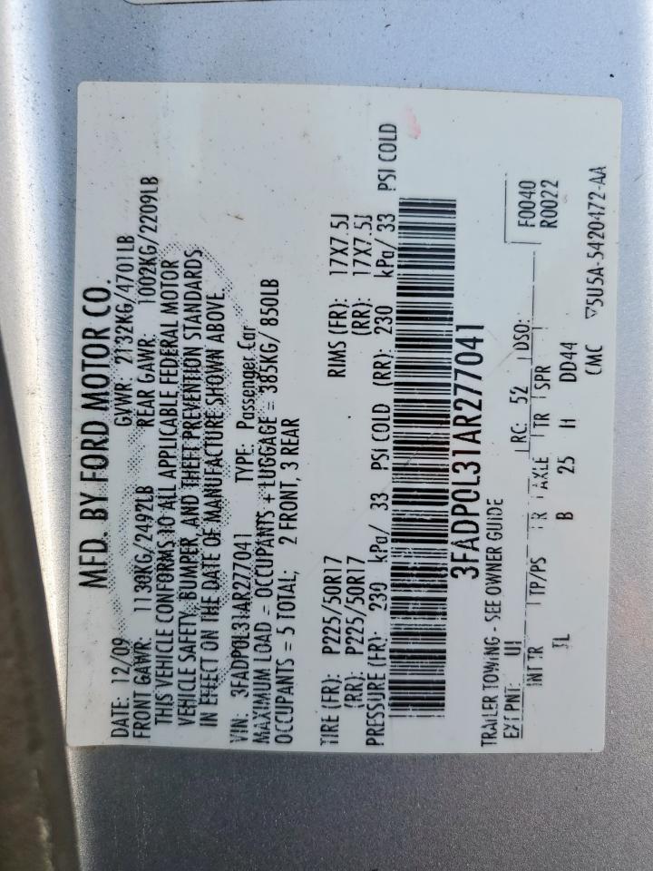 2010 FORD FUSION
