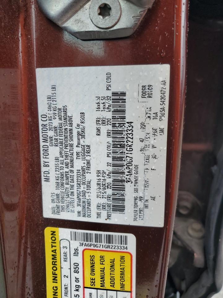 2016 FORD FUSION