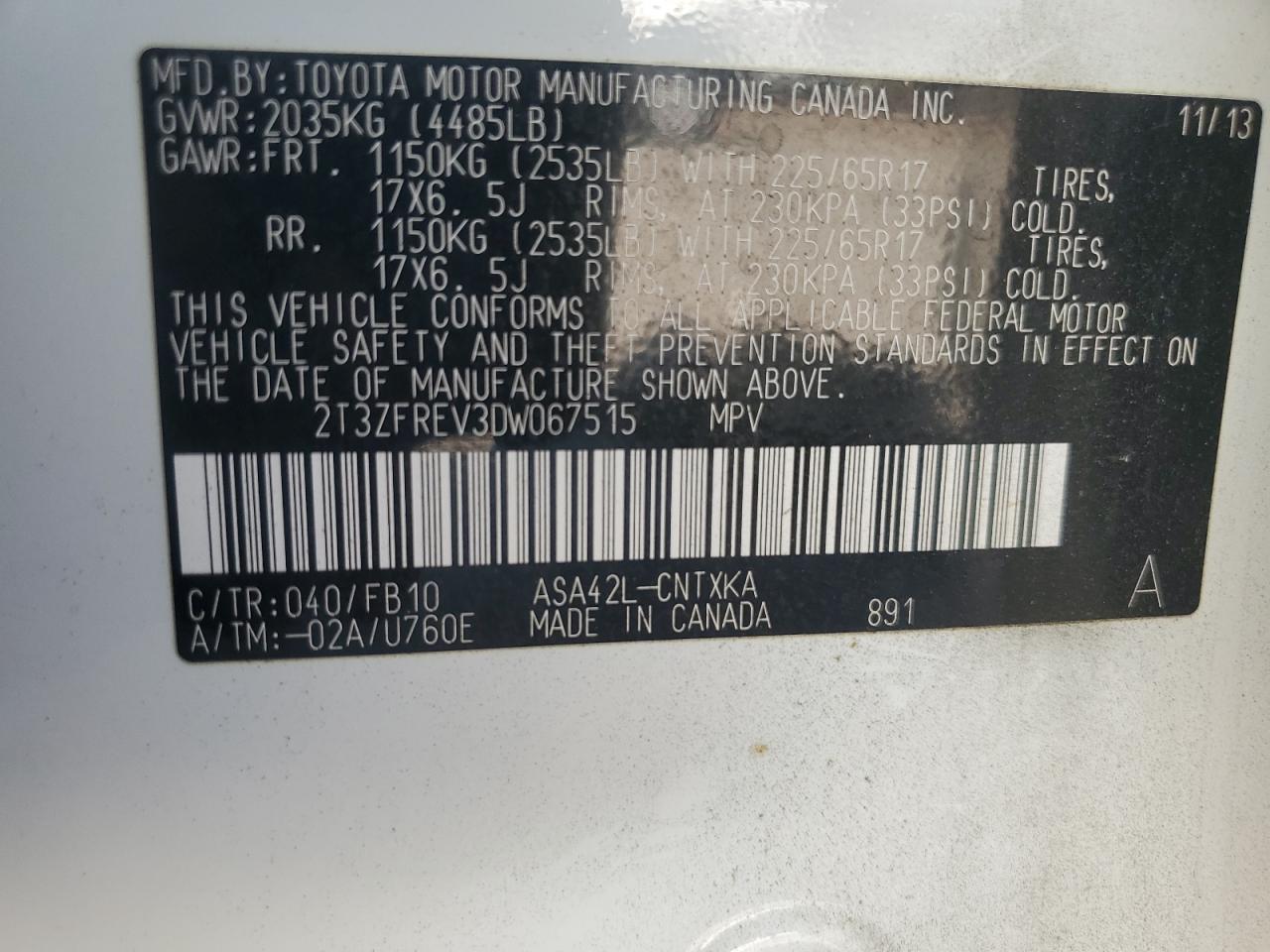 2013 TOYOTA RAV4