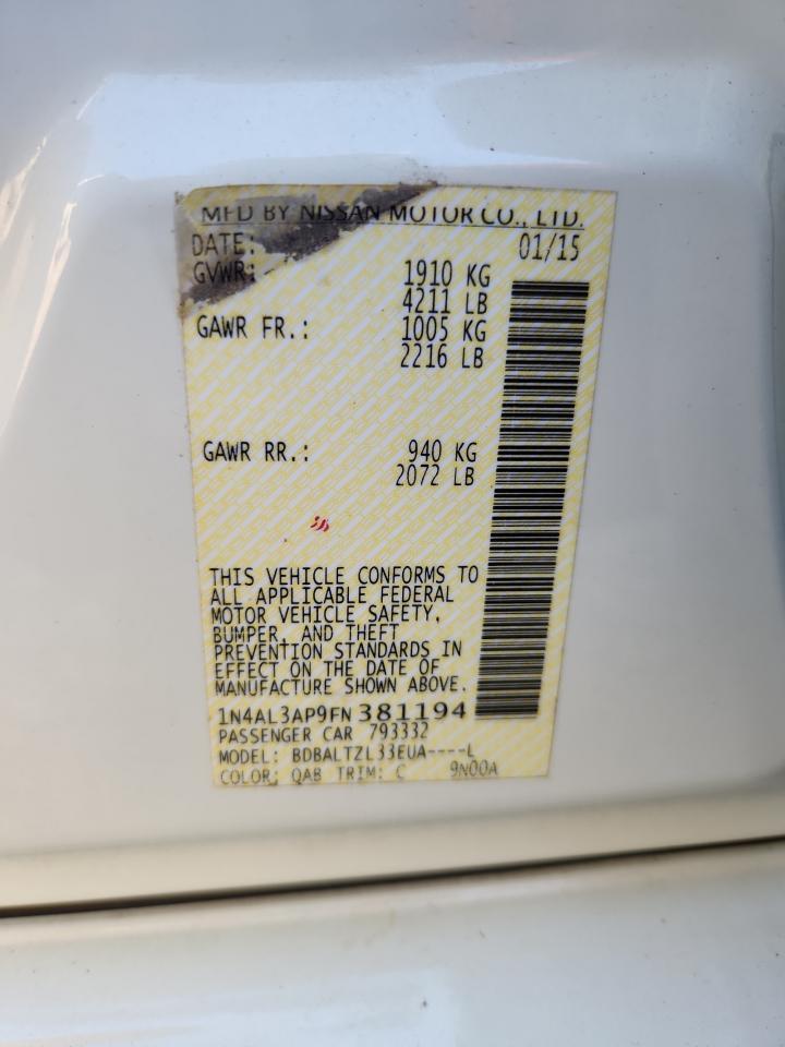 2015 NISSAN ALTIMA