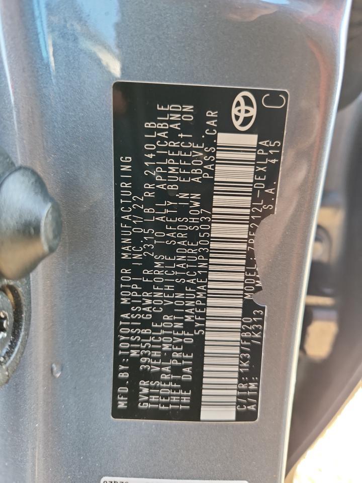 2022 TOYOTA COROLLA